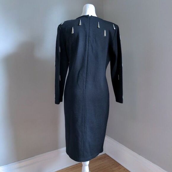 Vintage Outlander Knit Sweater Dress Wool Blend Midi Size Petite Small - Picture 3 of 9
